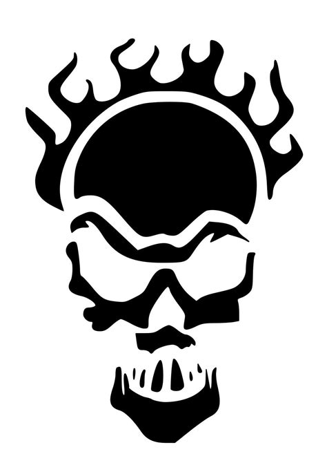 Printable Airbrush Skull Stencil