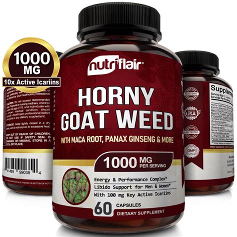 Buy Nutriflair Horny Goat Weed Supplement Epimedium With Maca Root