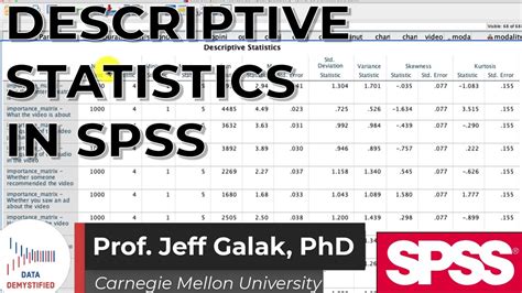 Using Spss For Descriptive Statistics