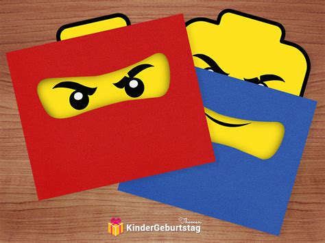 Acidicus hat weiße stacheln auf dem kopf, vier gelbe augen und seitliche stoßzähne wie ein elefant. Ninjago Einladungskarten zum Kindergeburtstag oder Party