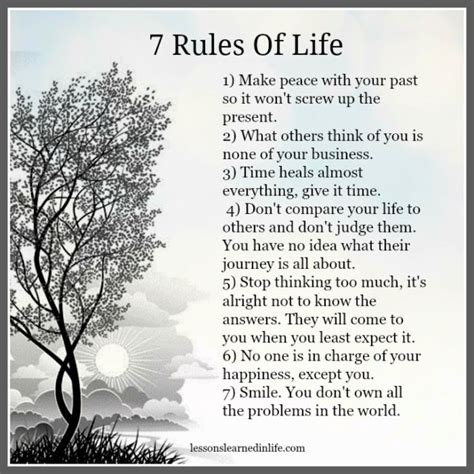 Lessons Learned In Life7 Rules Of Life Lessons Learned