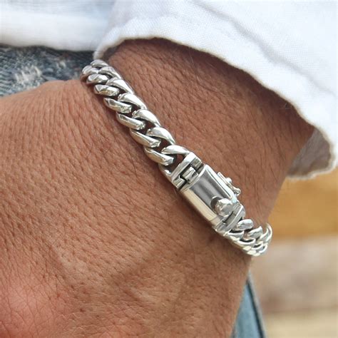 Silver Bracelet For Men And Women Size 6 To 105 Inches Vy Jewelry