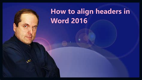 Start date mar 11, 2009. How to align headers in Word 2016 - YouTube