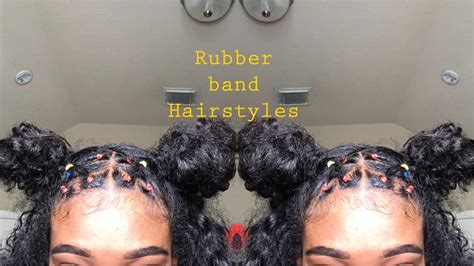 Curly hair offers a multitude of ideas for defining custom hairstyles according to the shape of your face. Rubber band Hairstyles | Natural Hair - YouTube