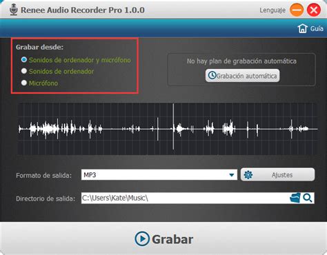 Grabador De Audio Muy Fácil De Usar Renee Audio Recorder Pro