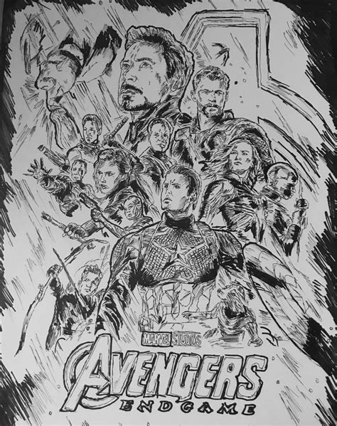 Avengers Endgame Drawing By Leo Drawz On Deviantart