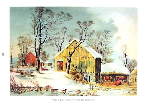 Currier And Ives Print The Old Homestead In By Mysunshinevintage