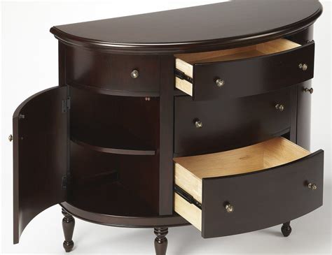 Turn heads with this demilune console table. Cantor 3 Drawer Half Circle Accent Chest | Accent chest ...
