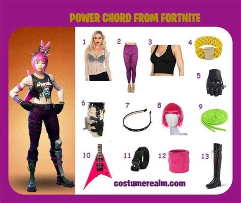 Dress Like Power Chord Costume Guide Diy Fortnite Halloween Costume