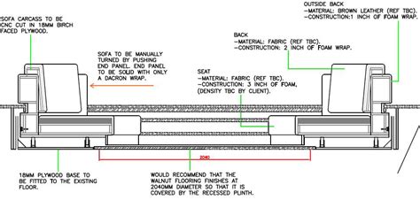 Sofa Construction Detail Drawing