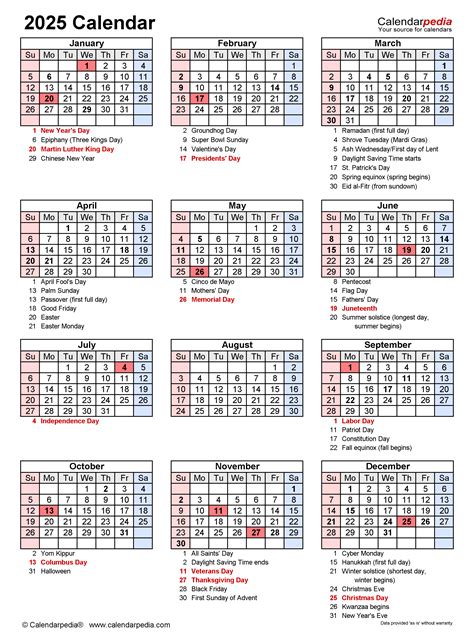 2025 Calendar Free Printable Excel Templates Calendarpedia