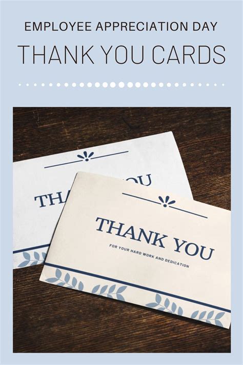 Thank You Cards Printable Employee Appreciation Cards Digital Download