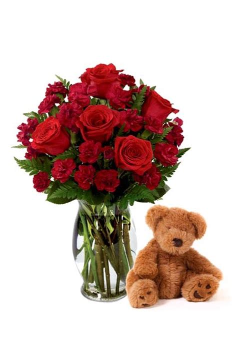 Send flowers with teddy use our quick online delivery services to your friends and loved ones. Rose Bear Bouquet at Send Flowers | Teddy bear gifts, Rose ...