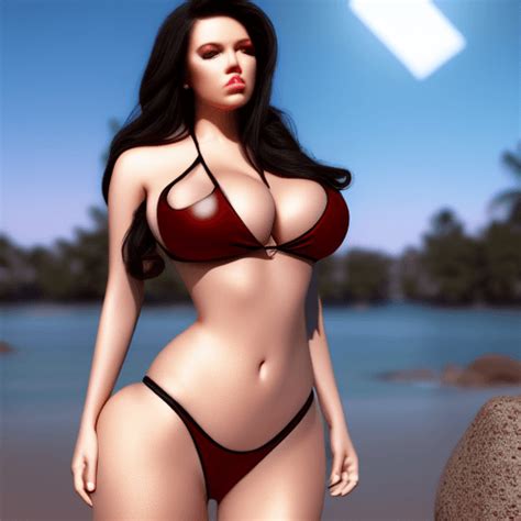 Angela White Bikini Unreal Engine by Wētā FX 3D 16k Creative Fabrica