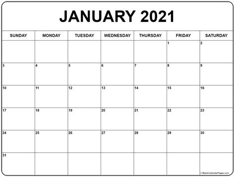 Our calendars are free to use and are available as pdf calendar and gif image calendar. Blank Jan 2021 Calendar Template | Free Letter Templates