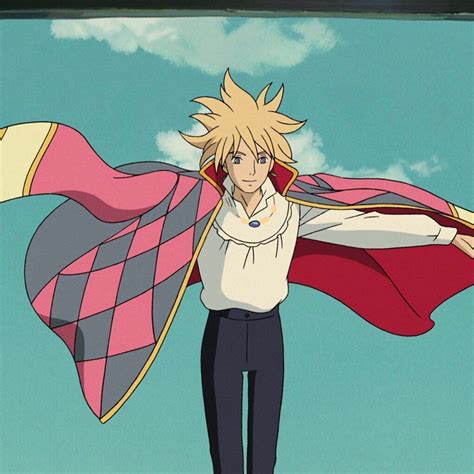 An Anime Character With Blonde Hair Holding A Red And Black Cape Over