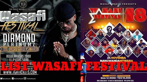 Tazama Hapa List Nzima Ya Wasafi Festival Wasanii Watakaoperfom Mtwara Youtube
