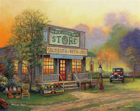 Old Country Store Painting By John Zaccheo Fine Art America