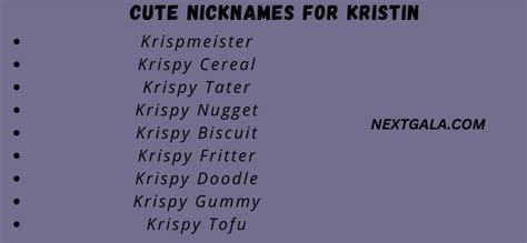 280 Cool And Popular Nicknames For Kristin