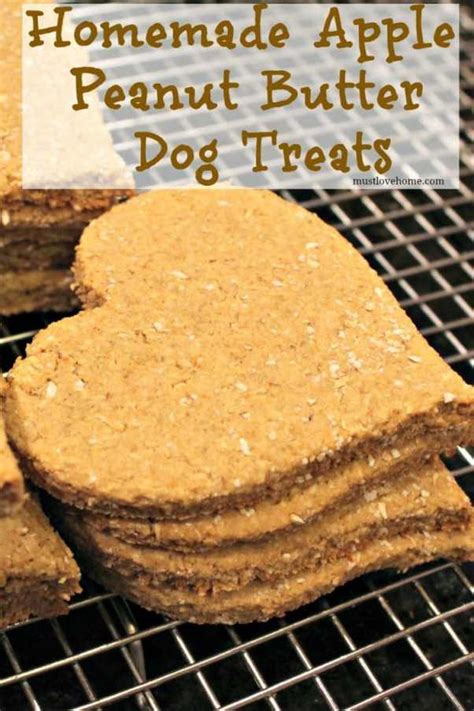 Homemade Apple Peanut Butter Dog Treats • Must Love Home