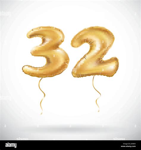 On The 32nd Anniversary Stock Vector Images Alamy