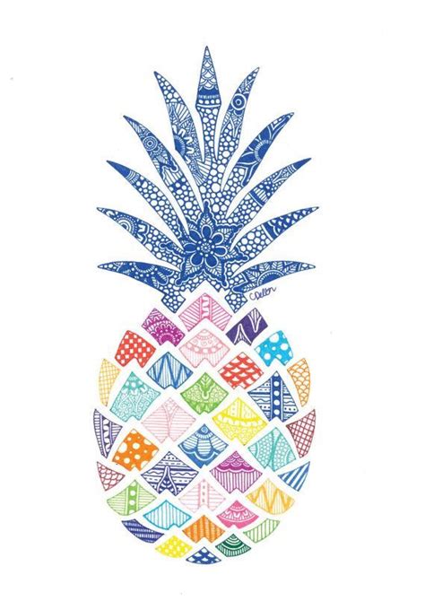 Doodle Art Drawing Mandala Drawing Art Drawings Pineapple Tattoo