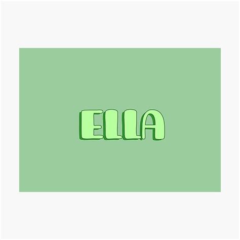 Ella Name Design Photographic Print For Sale By Sunny Day Art