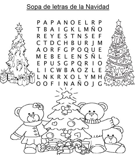 Cultura Infantil Sopa De Letras De La Navidad