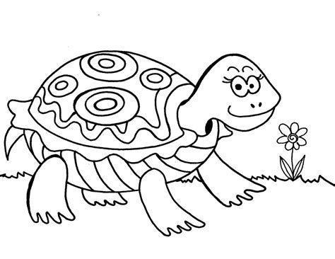 Tortuga para colorear, pintar e imprimir