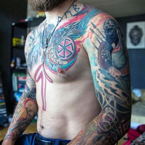 A viking bear tattoo piece is similar to a berserker tattoo piece in that you want to connect with the bear's spirit. 80 Rune Tattoos For Men - Germanic Lettering Design Ideas