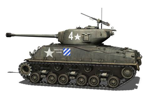 M4a3e8 Sherman Easy Eight Skeeter Hawk 3d Model Cgtrader