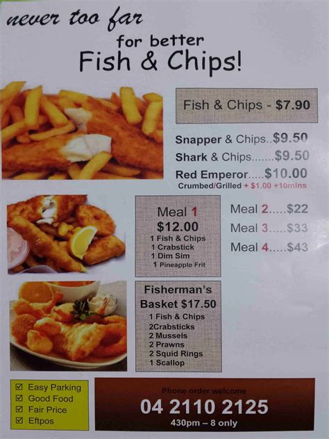United Fish And Chips Menu