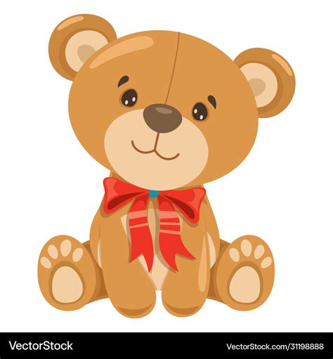 Teddy Bear Cartoon Royalty Free Vector Image Vectorstock
