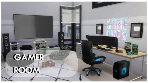 Gamer Room The Sims 4 Speed Build Cc Links In Description Youtube