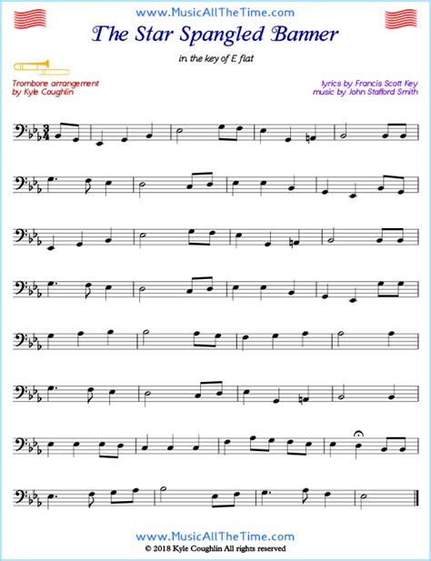 Start free trial upload log in. The Star Spangled Banner trombone sheet music, arranged to play along with other wind and brass ...