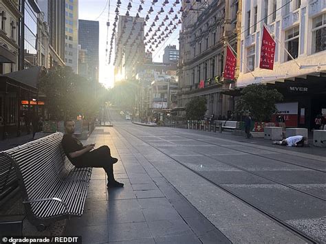Sun Rises Over Melbournes Bourke Street Myer Couple Have Sex On The