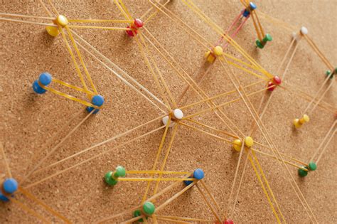Free Stock Photo 10750 Network Concept Using Pins And Rubbers On Board