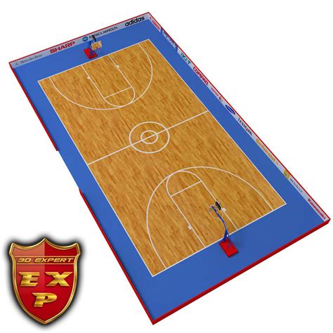Basketball Court 3d Model Max Obj 3ds C4d