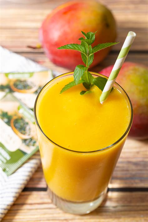 Mango Smoothie With Green Tea Recipe A Spicy Perspective