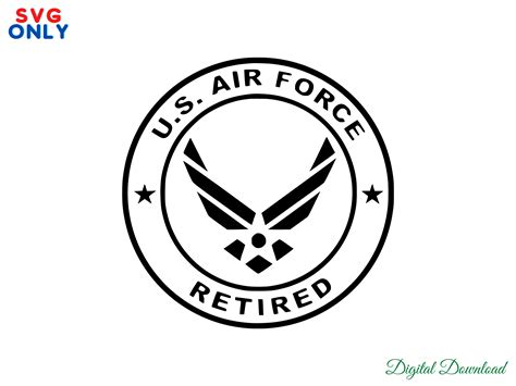 Air Force Retired Svg Digital Download Etsy