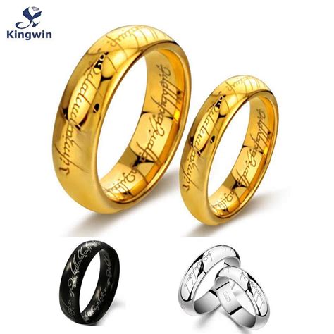 One Ring Of Power Gold Silver Black The Lord Of Rings Women Finger For Lord Of The Rings Wedding Bands 