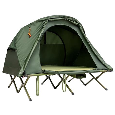 Honey Joy 2 Person Folding Camping Tent Cot Outdoor Elevated Tent W