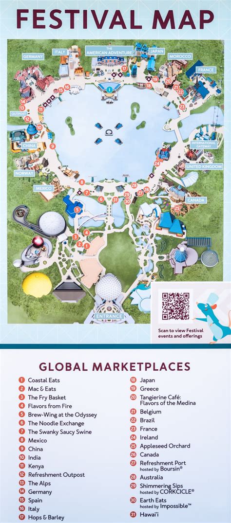 Epcot Food And Wine Festival Booth Map Disney Tourist Blog