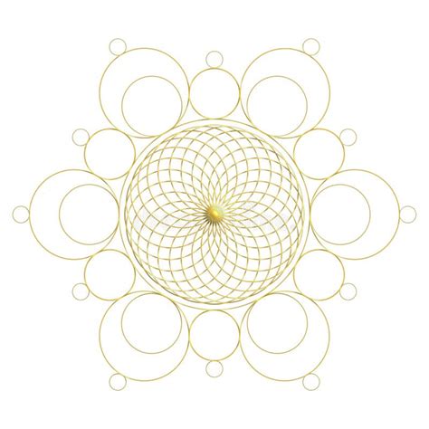 Sacred Geometry Design Featuring Hexa Torus Stock Illustration