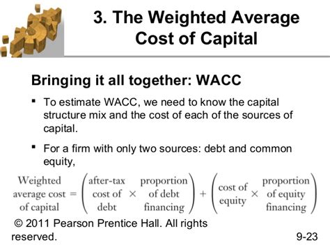Equity investors contribute equity capital with the expectation of getting a return. 9. cost of capital