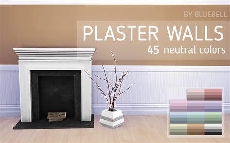 Bluebellsims Plaster Walls For Ts4 ♥ 52 Bright Evesimmies Cc