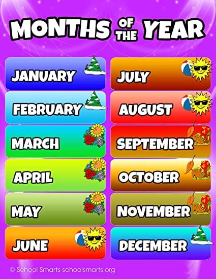 Printable Months Of The Year For Preschool That Are Insane