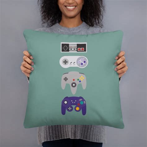 Gaming Decor Video Game Controllers Pillow Video Game Art Etsy