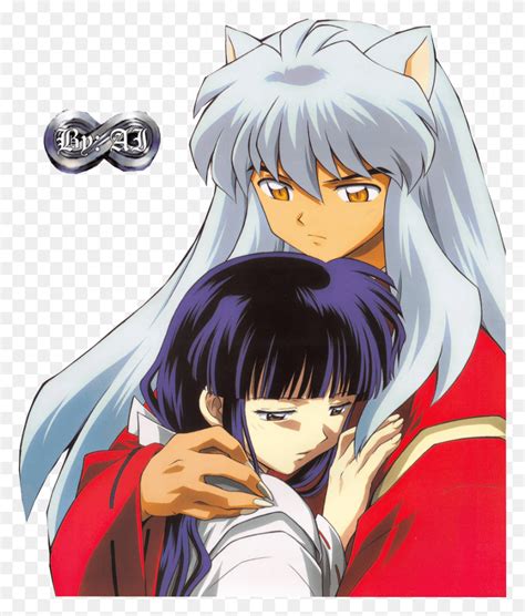 Descargar Png Anime Renders Inuyasha Y Kikyo Hug Manga Comics