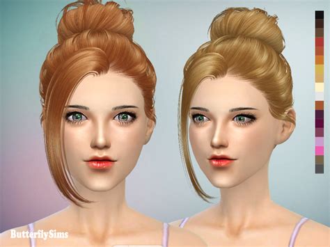 Sims 4 Hairs Butterflysims Up Bun Hairstyle 0602
